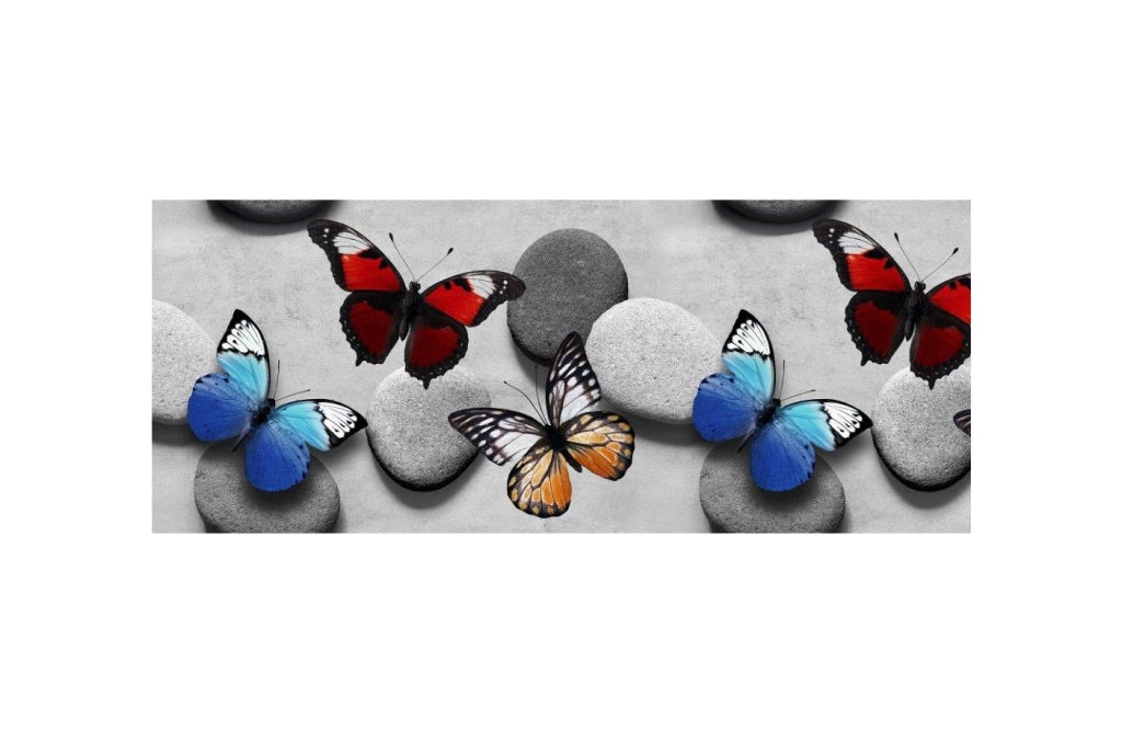 Tappeto Passatoia Cucina Antiscivolo Sottolavello Disegno Papillon - 50x180 - Papillon