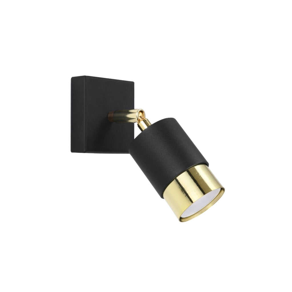 Lampada da parete NERO nero/oro