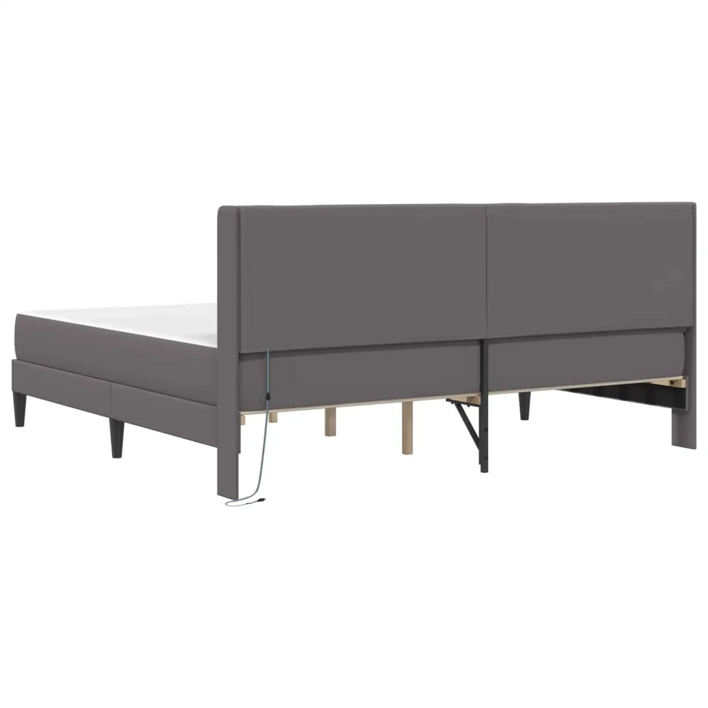 Struttura letto con materasso Grigio 180 x 200 cm Similpelle 3414918