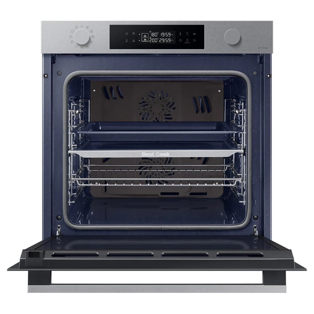 Samsung NV7B44403BS Forno Elettrico Multifunzione da incasso a Vapore Dual Cook Capacita' 76 Litri Classe Energetica A 40 Programmi Wi-Fi Nero-Acciaio Inossidabile