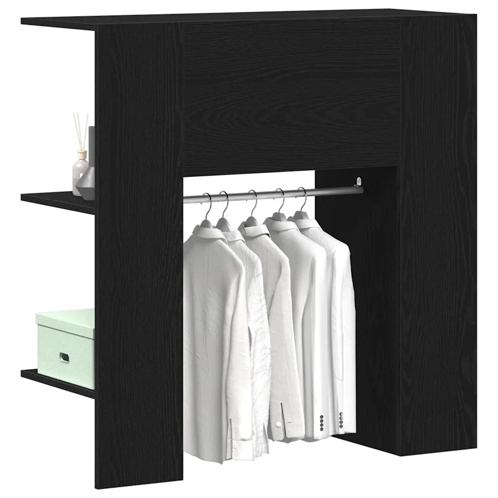 Armadio per corridoio con porta Rovere Nero 97,5 x 37 x 99 cm 862791