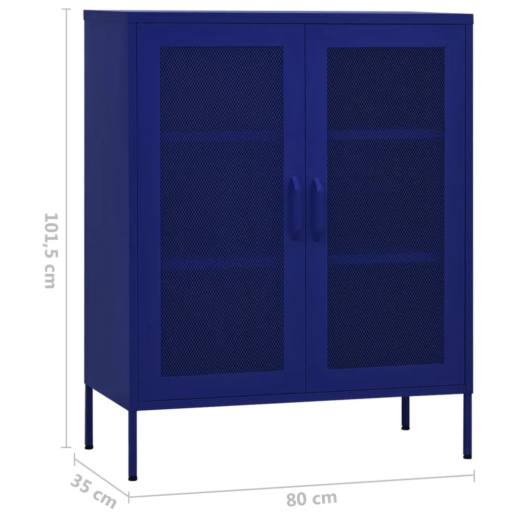 Armadietto Blu Marino 80x35x101,5 cm in Acciaio cod mxl 53457