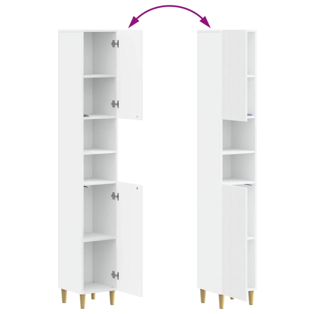 Armadio da Bagno con Ripiano Aperto ARNHEM Bianco 896595