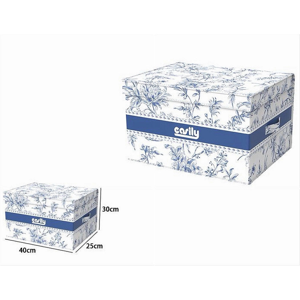 Trade Shop - Box Portatutto Scatola Salvaspazio Contenitore Organizer 40x30x25cm Fantasia 87315 -