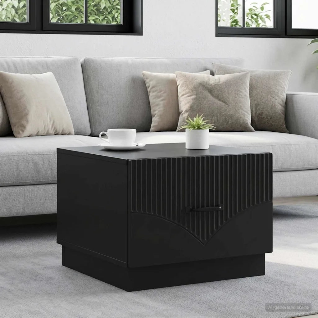 Tavolino da salotto Nero 49 x 50 x 37 cm Legno ingegnerizzato 895426