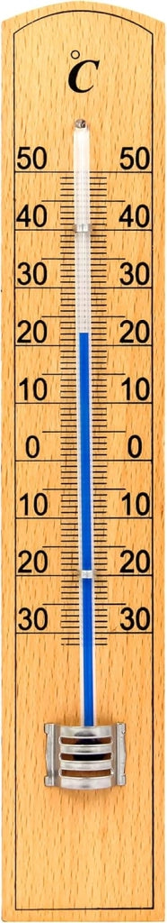 TERMOMETRO PER INTERNO/ESTERNO IN LEGNO 20 cm
