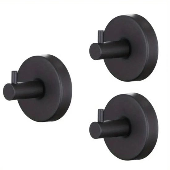 Set da asciugamani in acciaio inossidabile 3 pz | Senza fori | Spazio di stoccaggio per asciugamani/indumenti in cucina/bagno