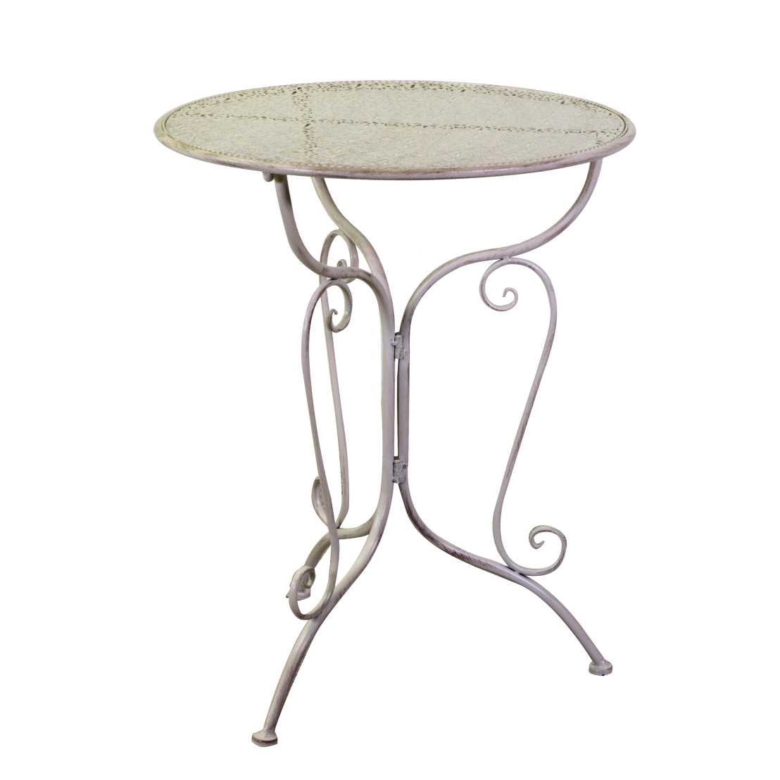 Tavolo da Giardino Ø60xh74 cm in Metallo Ragusa Avorio