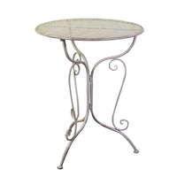 Tavolo da Giardino Ø60xh74 cm in Metallo Ragusa Avorio