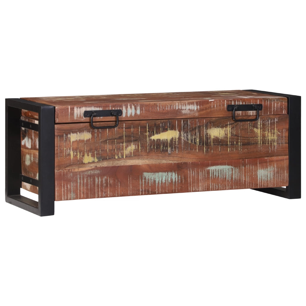 Bauli 80x30x30cm in Legno Massello di Recupero e Metallo