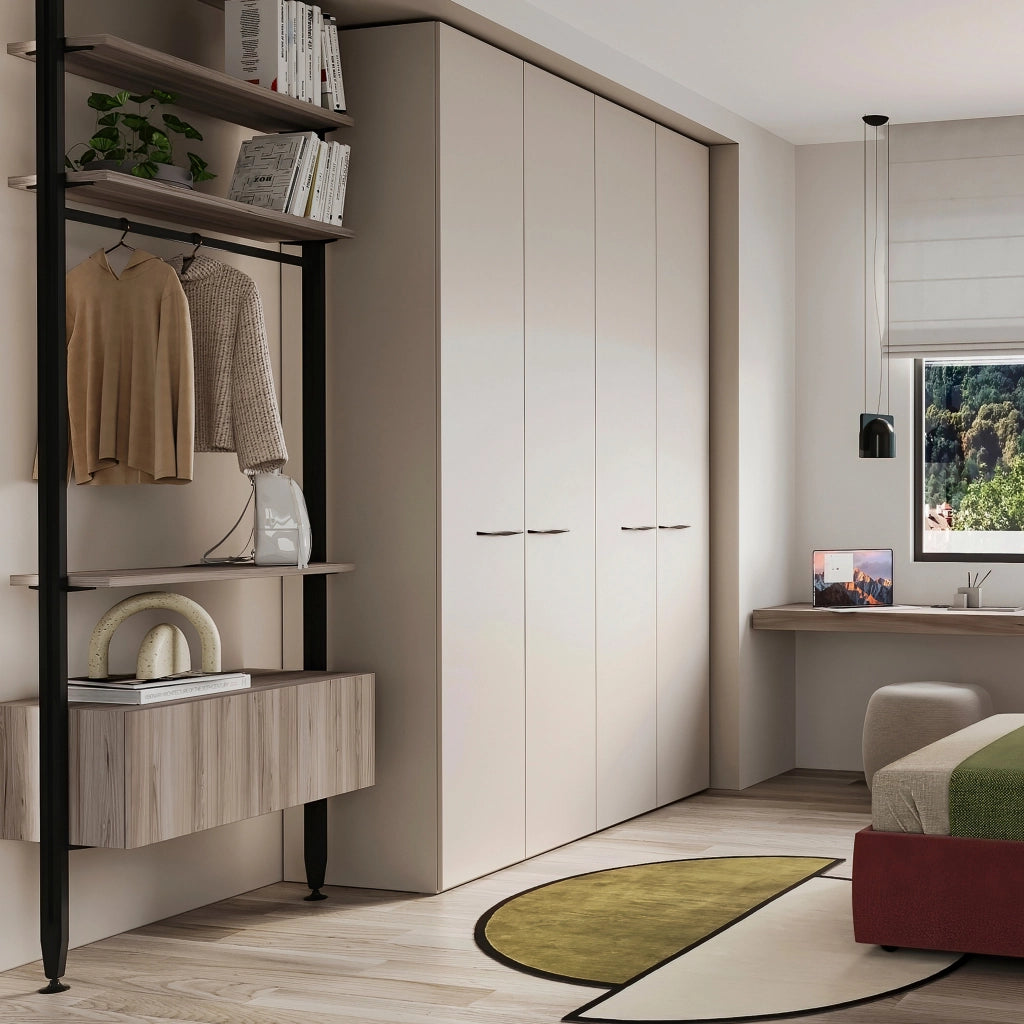 Kit Supporti per Mensole e Appendiabiti in Legno e Alluminio Emuca Zero Nero