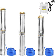 Pompa per pozzi profondi, 230 V, diametro 92 mm, in acciaio inox con portata 1,1 KW, 4000 l/h, pompa a pressione sommersa per alloggiamento