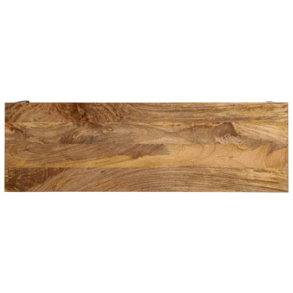Tavolo Consolle Marrone 110x35x76 cm Massello Mango e Ferro 374901