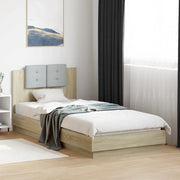 Giroletto con Testiera-Struttura Letto con testiera Rovere Sonoma 90x200cm Legno Multistrato 874736