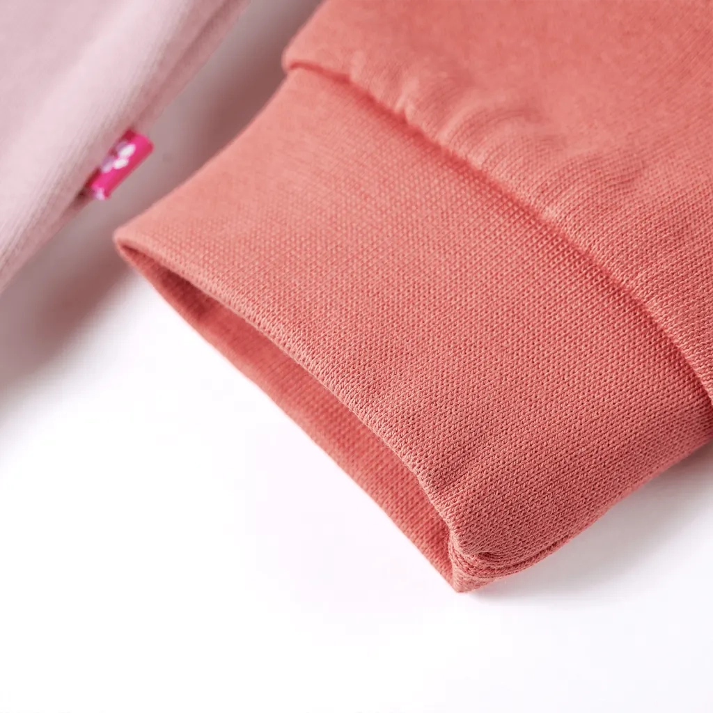 Felpa da Bambina Color Block Rosa 104 14385