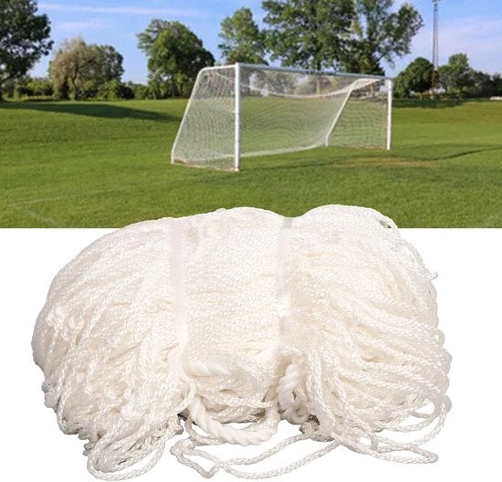 Retratto di rete da calcio 3 x 2 m - Treccia a tre - Sostenibile - Attrezzi per allenamento e gioco - Effetto protettivo - Controllo preciso - Rete da calcio
