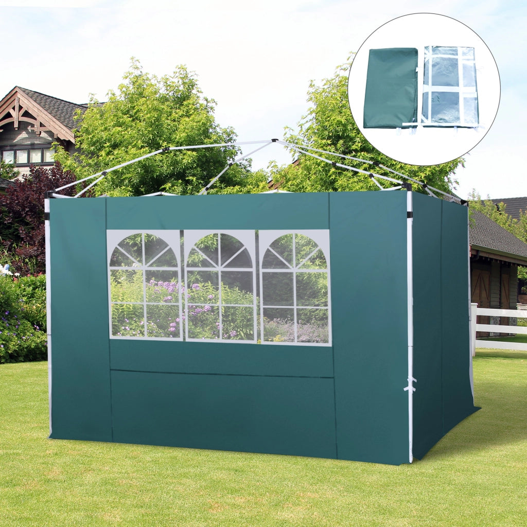 Pareti Laterali per Gazebo 3x3 m ¨C zephmum ¨C 300x200 cm Verde Scuro Oxford