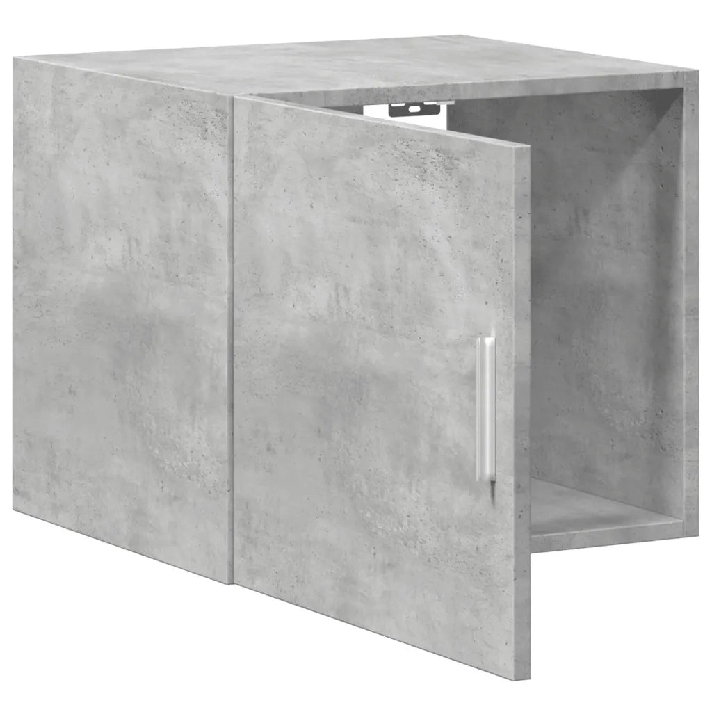 Armadietto a Muro | Mobile a Parete Grigio Cemento 45x42,5x40 cm Legno Multistrato