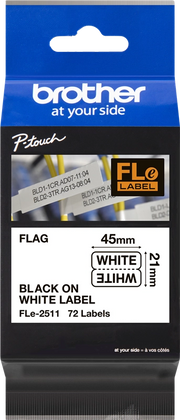 Brother FLE2511 nastro per etichettatrice Nero su bianco