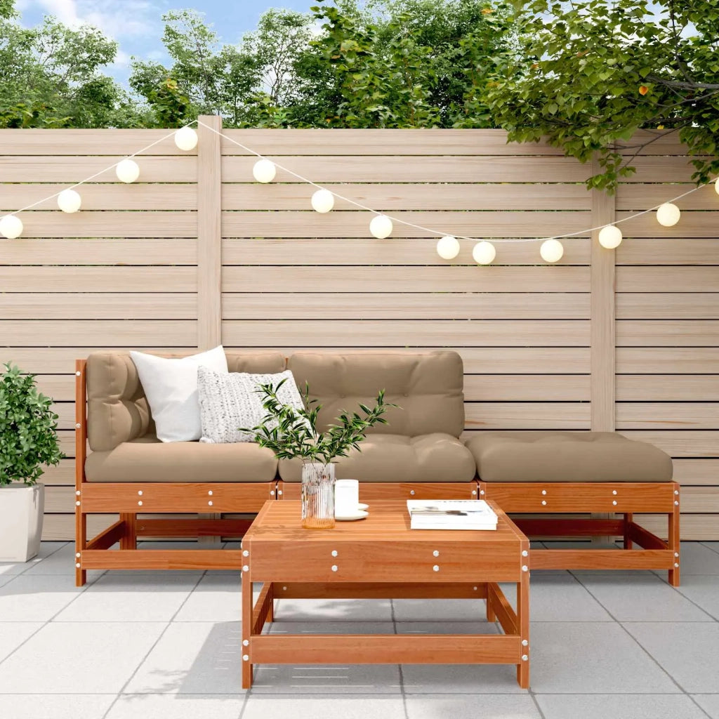 Set Lounge da Giardino 4 pcs Marrone Cerato 3418097