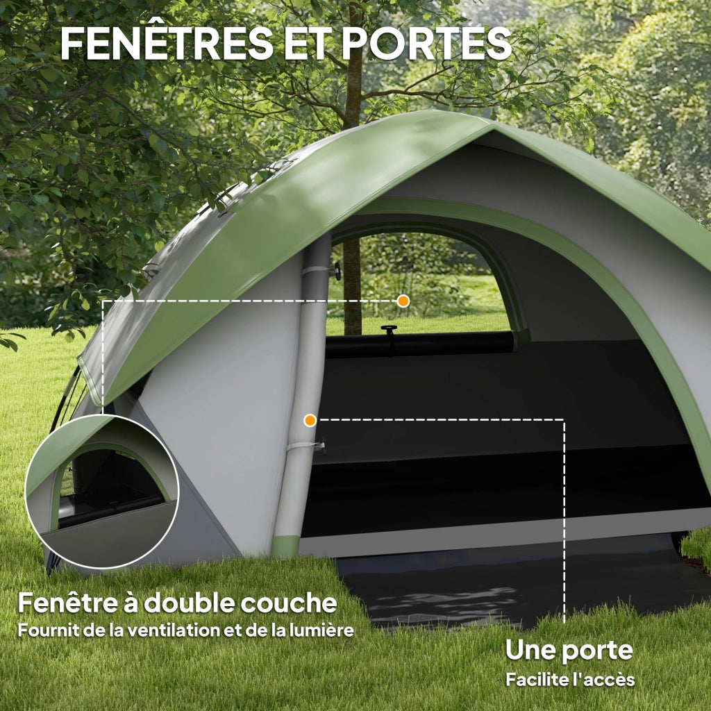 Tenda da Campeggio ¨C zephmum ¨C 3-4 Stagioni 3000mm Impermeabile Grigio