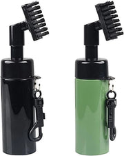 2 golf clubborstel rinfrescanti a doppio uso con spruzzatore integrato e uncino, rinfrescante per mazze da golf, spazzola umida per mazze, rinfrescante per palline con flacone di acqua extrusa, regalo per uomini - Nero e Verde