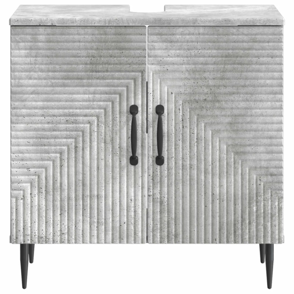 Armadio per Lavabo da Bagno HAARLEM Grigio Cemento 896788