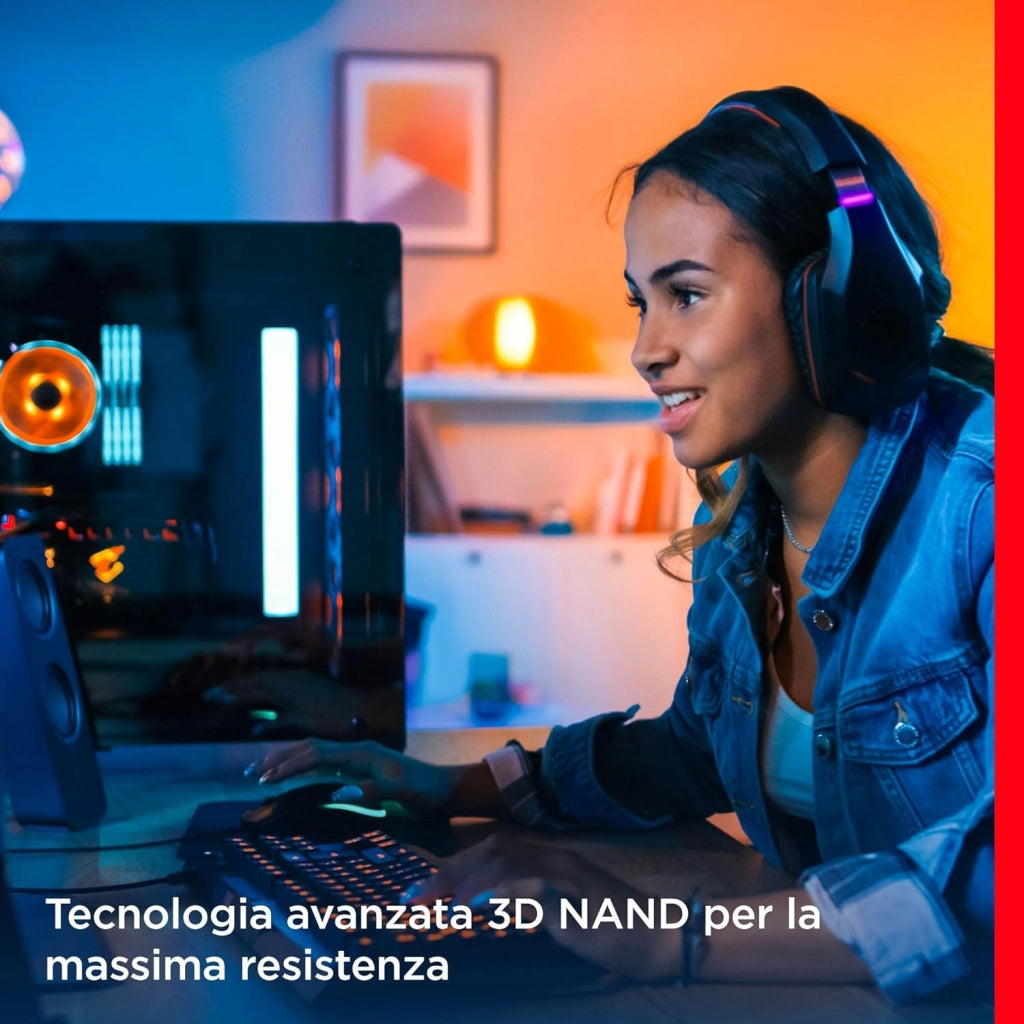 Ultra 3D 4TB SSD Interno, SATA 2.5", ultra veloce fino a 560 MB/s, SATA III 6GB/s, 3D NAND Technologia, Tecnologia nCache 2.0, Resistente agli urti