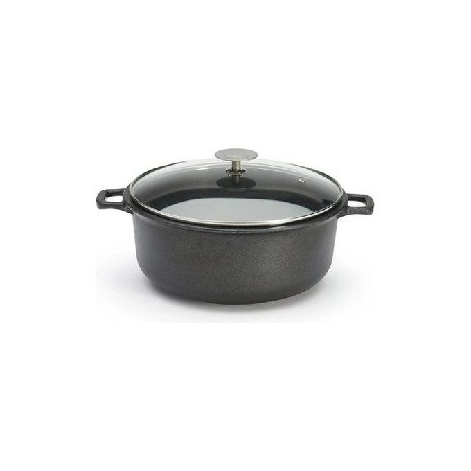 DE BUYER 8311.24 Choc Extreme Pentola Antiaderente con Coperchio in Vetro 4,5 L per Tutti i Fuochi incluso Induzione colore Nero