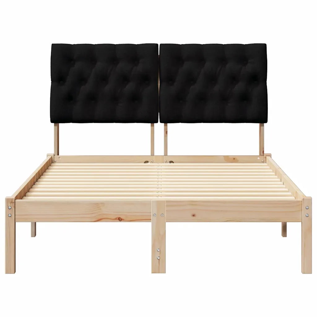 Letto con Testiera Rivestita-Struttura Letto con Testiera Marrone 120 x 190 cm 222283
