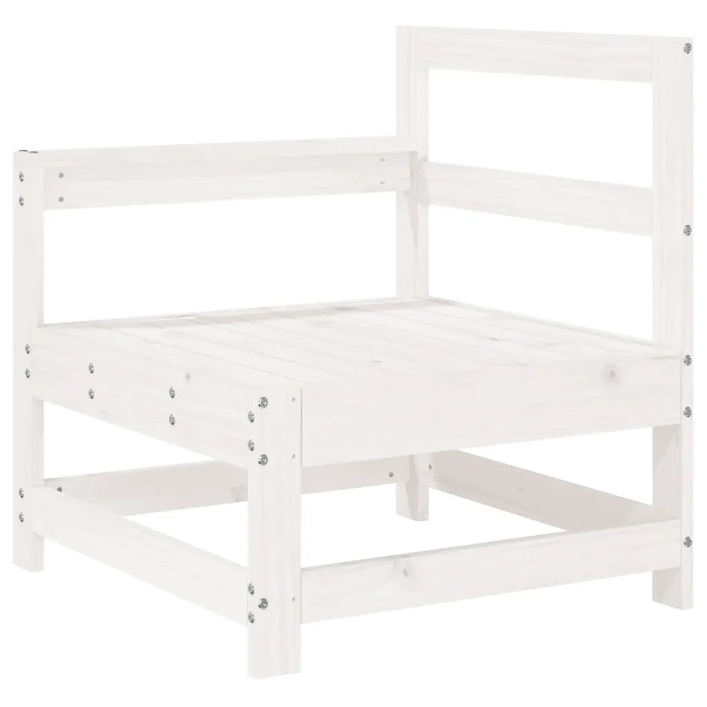 Set Divani da Giardino 10 pz Bianco in Legno Massello di Pino 3250653