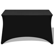 Fodere Elasticizzate per Tavolo 2 pezzi 120x60,5x74 cm Nero 132036