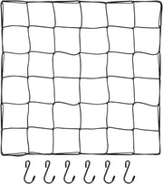Supporto per la crescita delle piante elastico 90 cm x 90 cm - Rete con 6 ganci per supporto alle piante