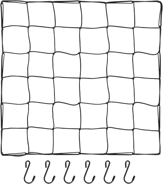 Supporto per la crescita delle piante elastico 90 cm x 90 cm - Rete con 6 ganci per supporto alle piante