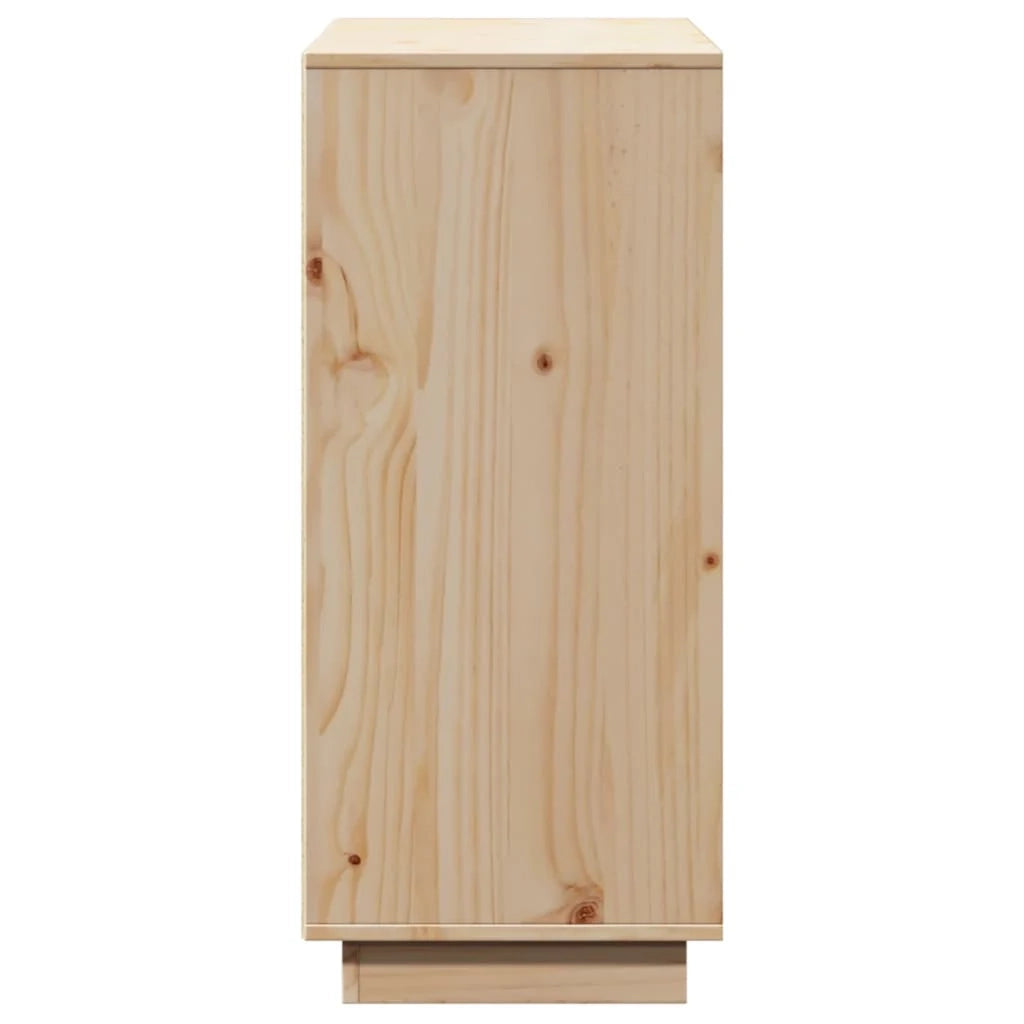 Buffet credenza cassettiera armadio mobile contenitore organizer per cucina soggiorno salotto 110,5 x 35 x 80 cm legno massello di pino marrone 02_0029507