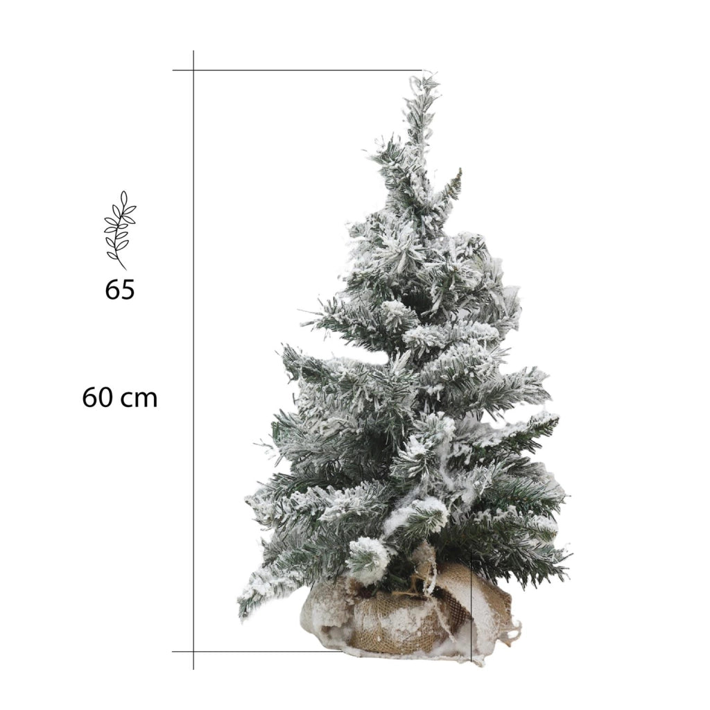 MAURY'S ALBERO DI NATALE JUTA 60 CM INNEVATO
