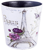 Baciletti in pelle PU artigianale - 10 litri - camera dei bambini e ufficio - senza coperchio - Torre Eiffel