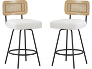 Set di 2 seggioloni in tessuto "Wilfried" - 51 x 44 x 95 cm - Beige
