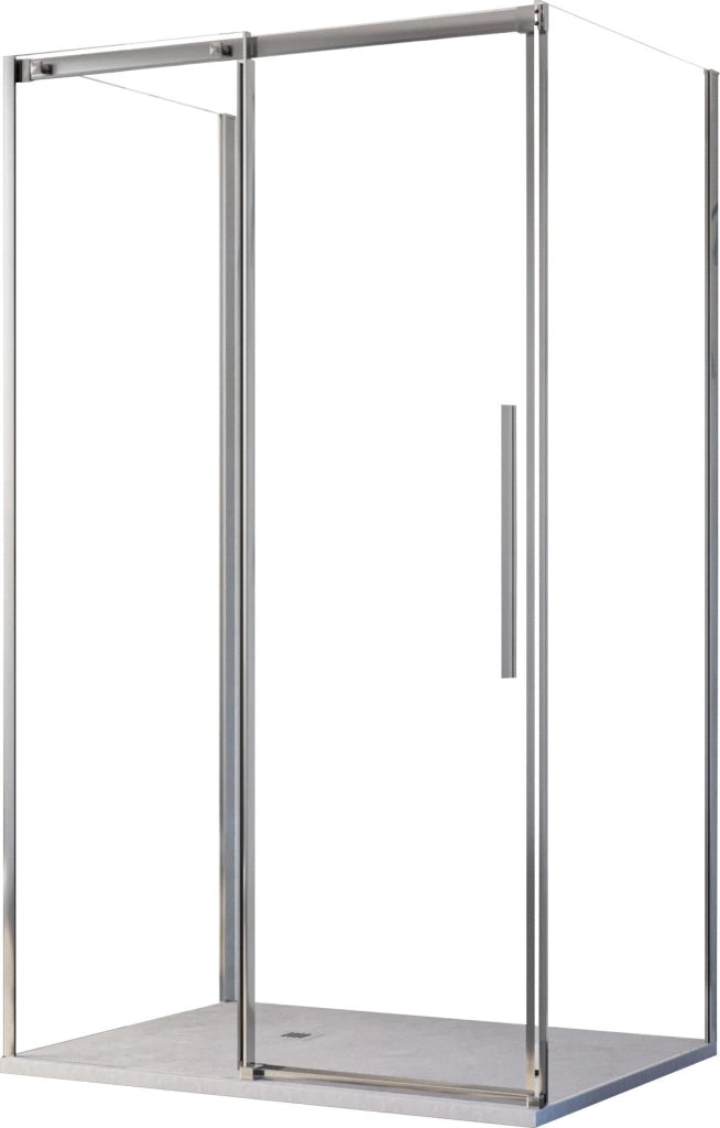 Box Doccia 3 Lati 70x160x70 cm 1 Anta Scorrevole in Cristallo Trasparente 8mm H200 Bonussi Eliane