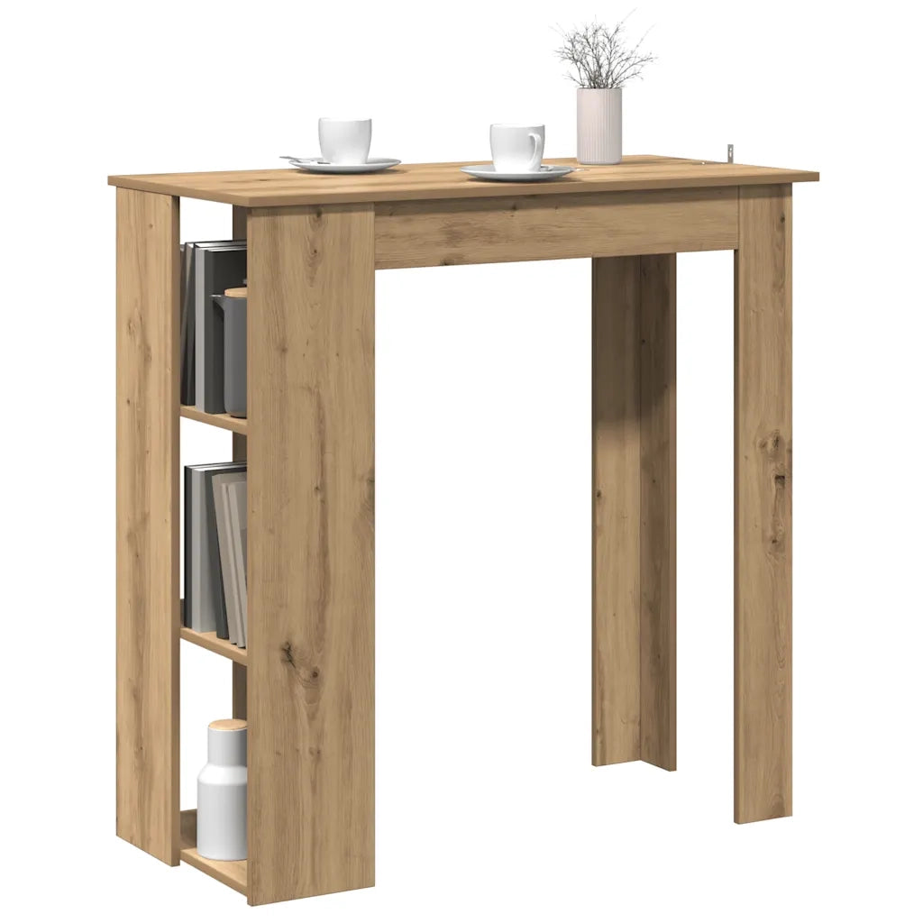 Tavolo Bar Ripiano Rovere Artigianale 102x50x103,5cm Truciolato