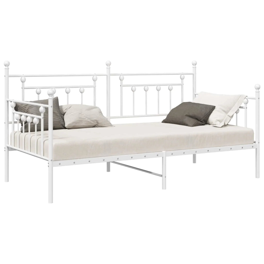 Struttura per letto di giorno Bianco 90 x 200 cm Acciaio 42002673