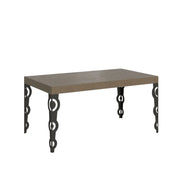Tavolo allungabile 160/420x90 cm Karamay Premium tortora gambe antracite