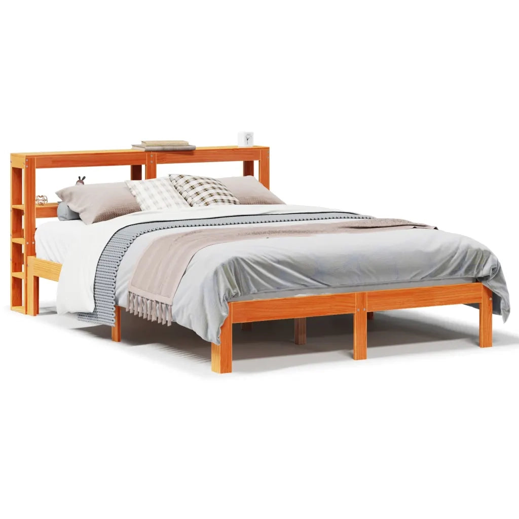 vidaXL Letto senza Materasso Marrone Cera 120x190 cm in Legno di Pino
