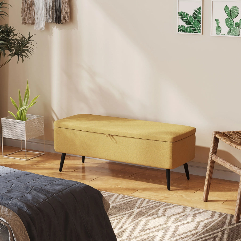Cassettiera con Coperchio Ribaltabile ¨C zephmum ¨C 101x38,5x44,5cm Giallo