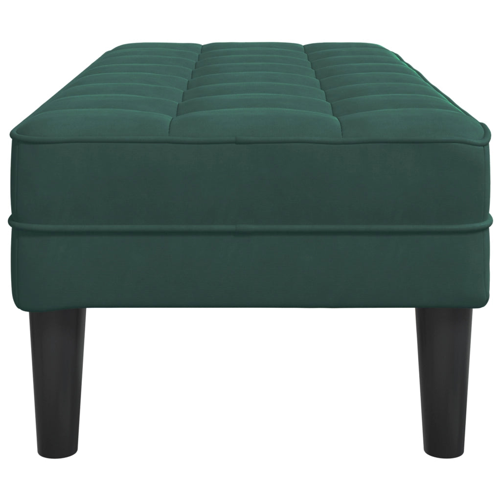 panca Verde Scuro 113x57x39 cm Velluto