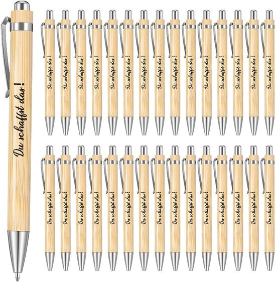 Penne Motivazionali 30 pezzi - Balpen con inchiostro nero - Punte intercambiabili - Ideali come regalo di addio - Esperienza di scrittura confortevole - Pennarelli per scrivere