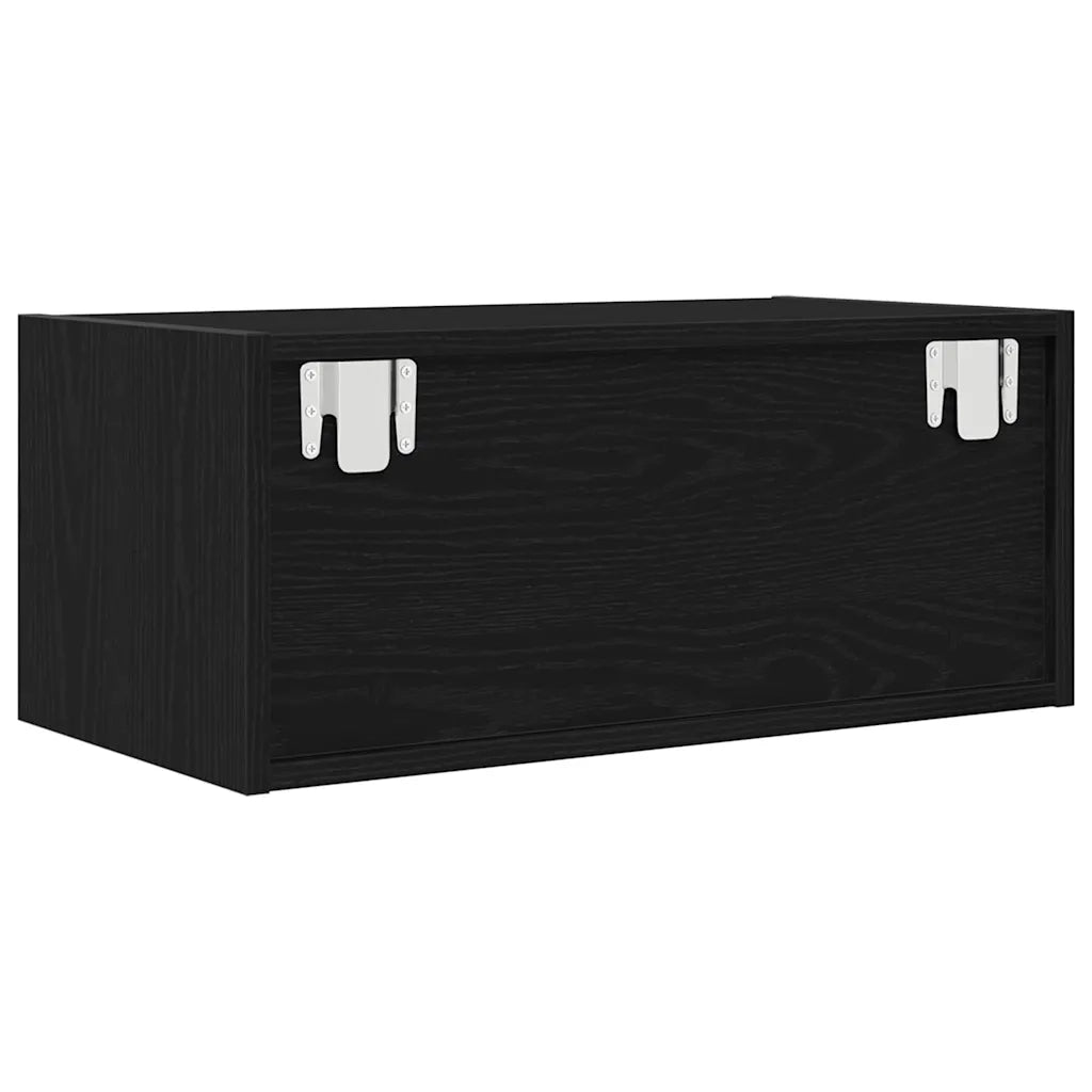 Mobili TV 2 pz Rovere Nero 60x31x25,5 cm in Legno Multistrato 861493