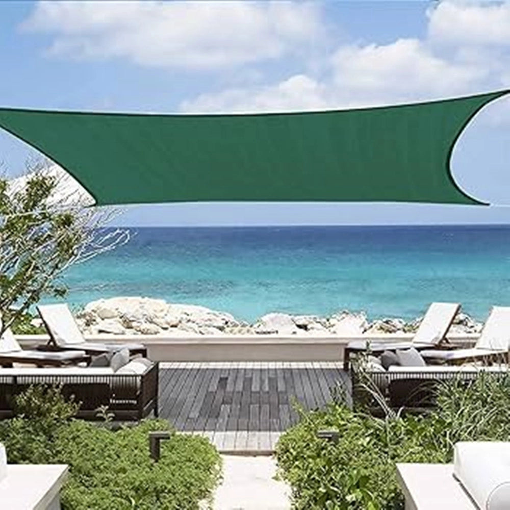 Trade Shop - Vela Tenda Quadrata Parasole Protezione Sole Ombreggiatura Giardino 3x3mt Verde 017032 -