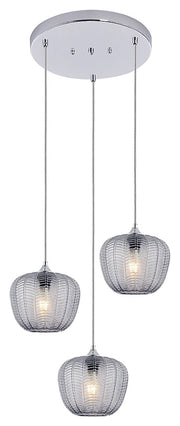 Lampadario Rabalux Monet 3 luci E27 cromo vetro fumé