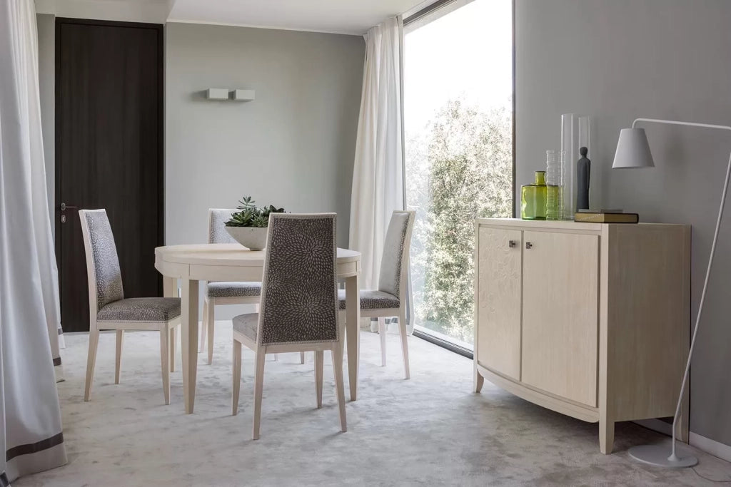Madia credenza decoro in legno massello 2 porte naturale l.125 p.50 h.100 - Mobili 2G